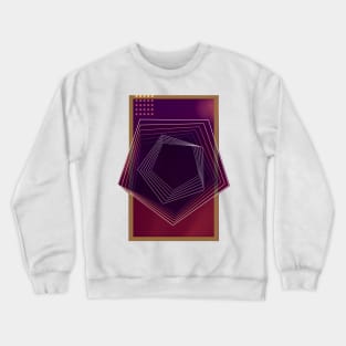 Geometric minimal illusion gold Crewneck Sweatshirt